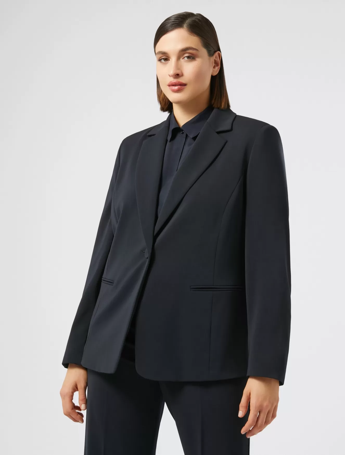 Jacken | Jacken & Blazer<Marina Rinaldi Blazer aus Stretch-Cady ULTRAMARINE