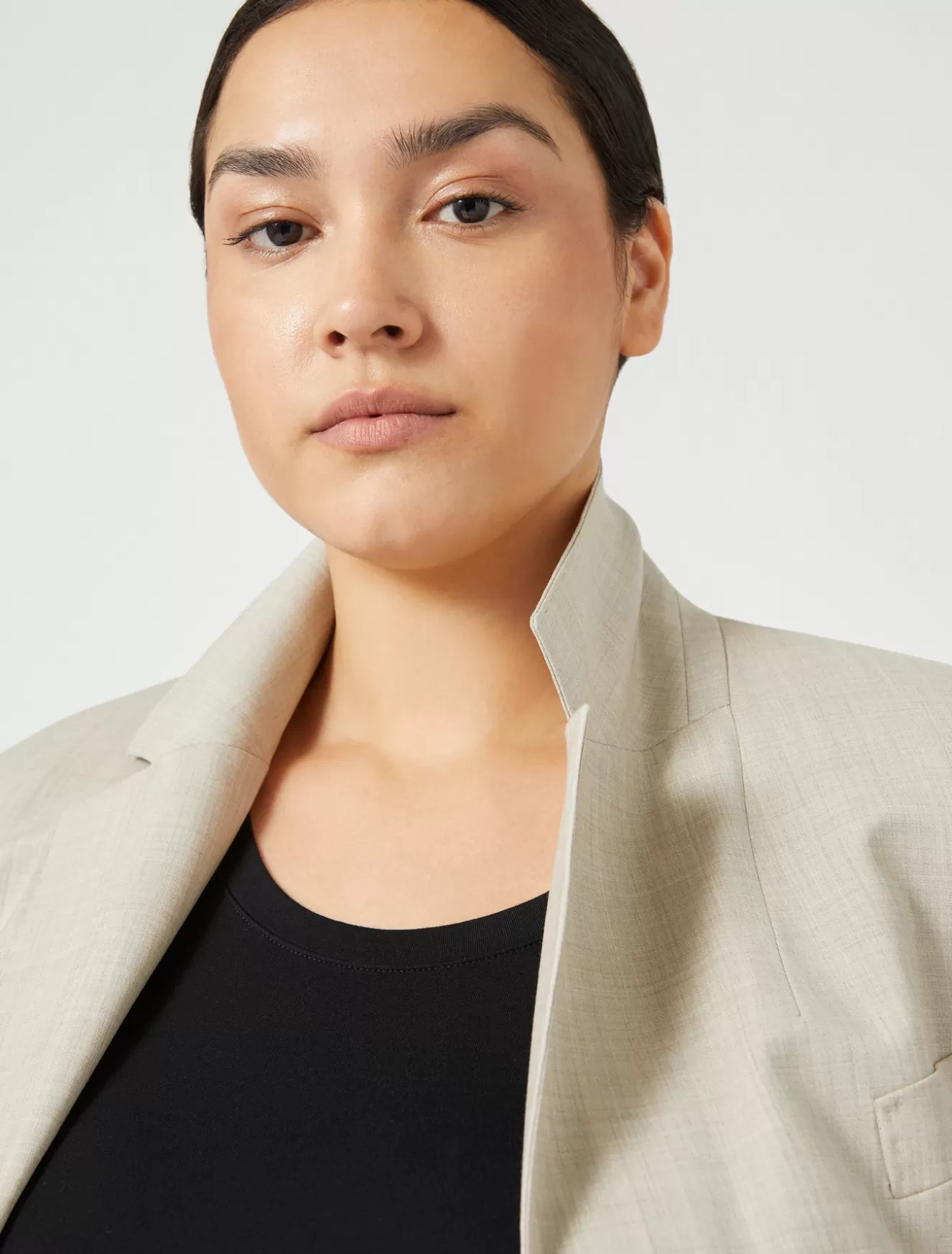 Jacken & Blazer | Jacken & Blazer<Marina Rinaldi Blazer aus Wolltuch mit Stretchanteil BEIGE