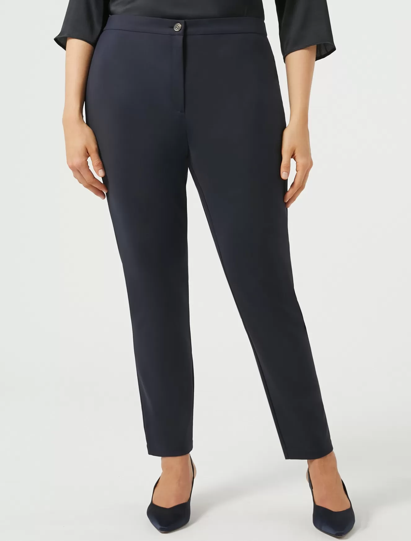 Hosen & Jeans | Hosen & Jeans<Marina Rinaldi Hose aus Baumwoll-Canvas NACHTBLAU
