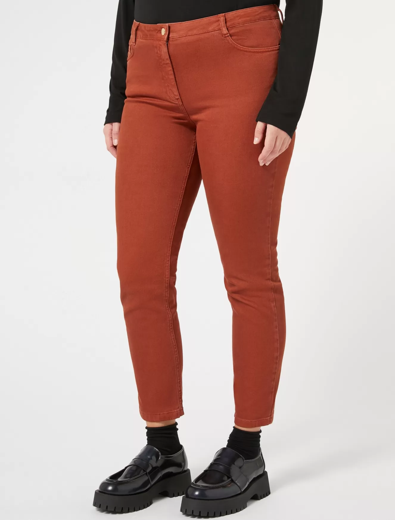 Hosen & Jeans | Hosen & Jeans<Marina Rinaldi Hose aus Baumwollgewebe mit Stretchanteil TERRAKOTTA