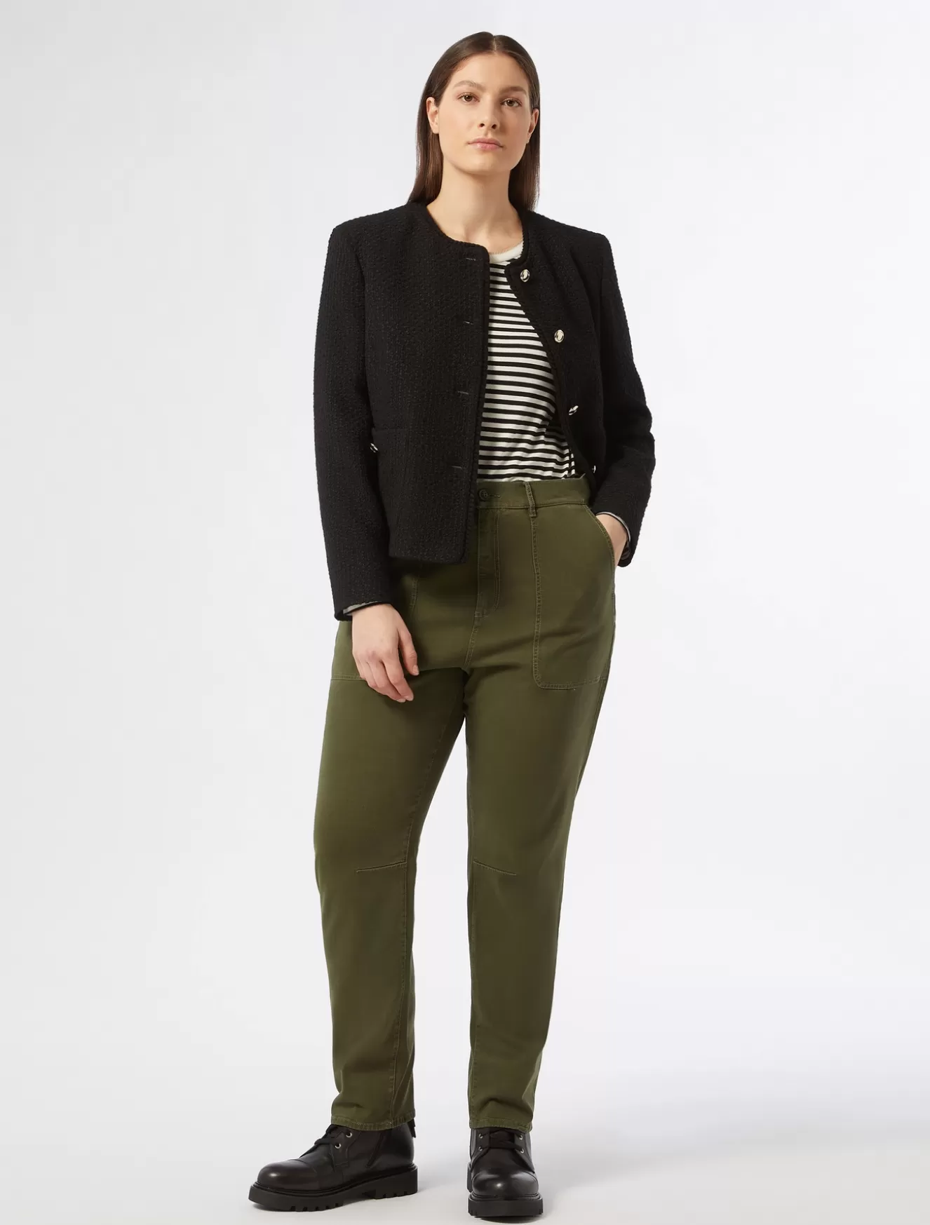 hose_aus_gabardine_5-2.webp Hosen & Jeans | Hosen & Jeans<Marina Rinaldi Hose aus Gabardine KHAKI