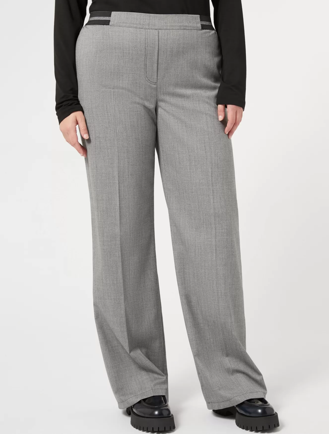 Hosen & Jeans | Hosen & Jeans<Marina Rinaldi Hose aus garngefärbtem Gewebe und Lurex SCHWARZ