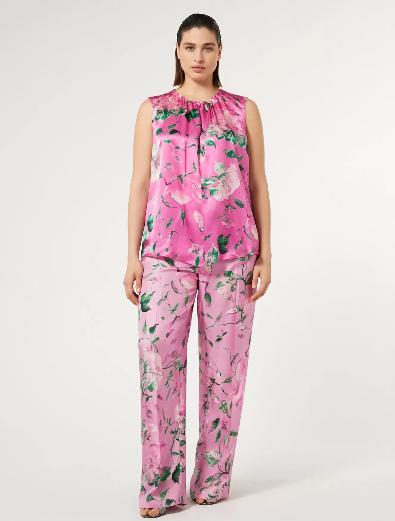 Hosen Und Röcke | Hosen & Jeans<Marina Rinaldi Hose aus Seidentwill ROSA