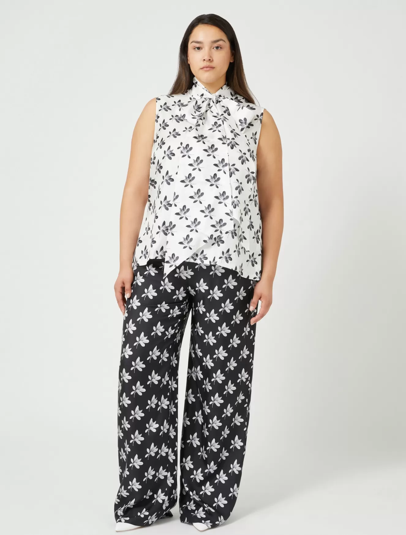 Hosen & Jeans | Hosen & Jeans<Marina Rinaldi Hose aus Seidentwill SCHWARZ