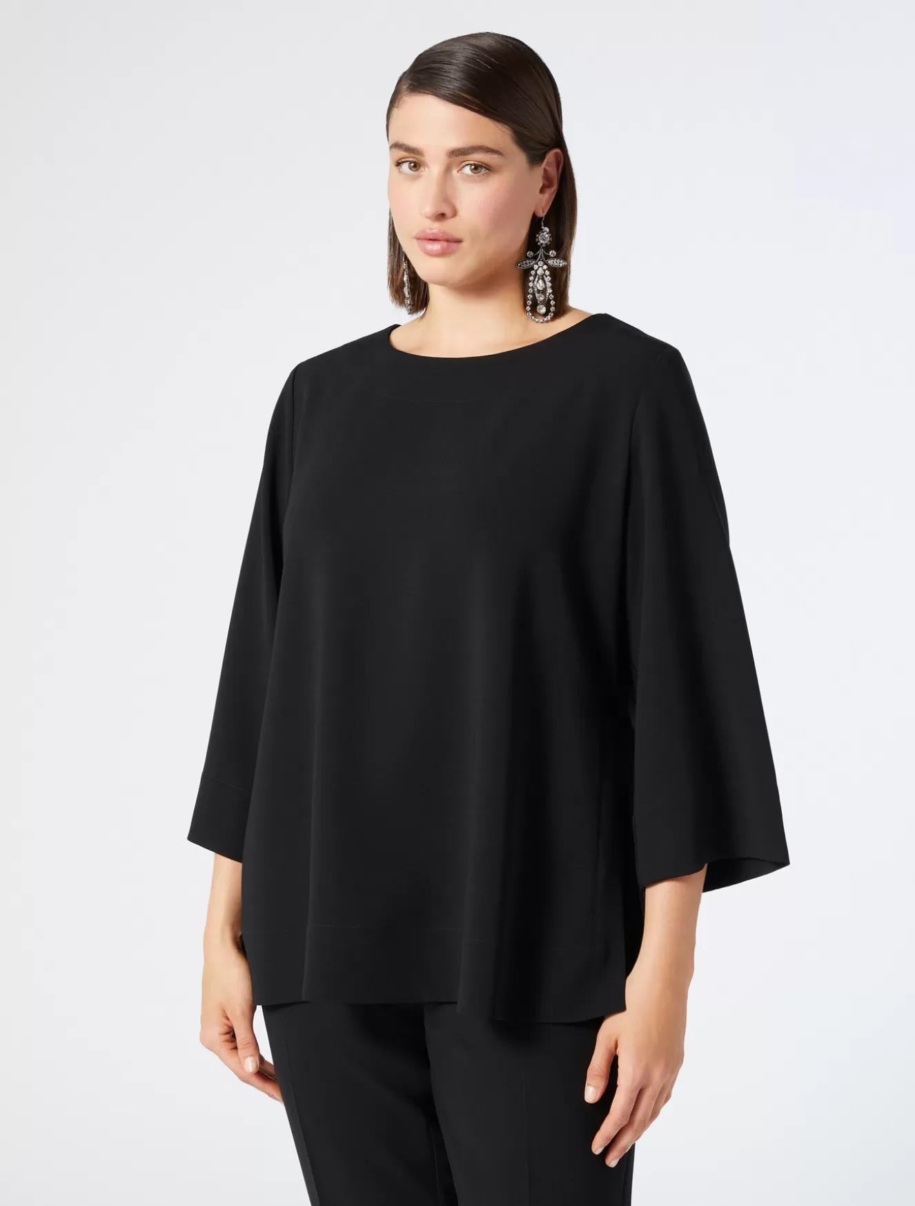 Blusen | Blusen<Marina Rinaldi Jacke aus Triacetat-Cady SCHWARZ