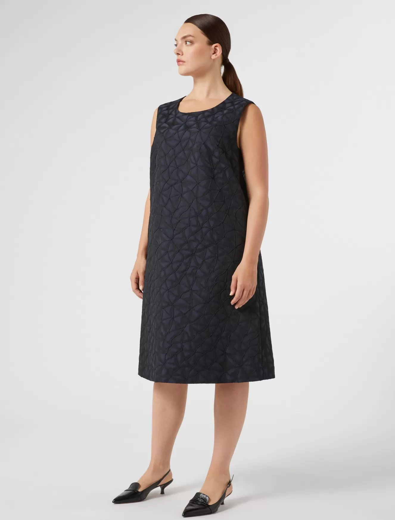 Kleider | Kleider<Marina Rinaldi Jacquard-Kleid ULTRAMARINE