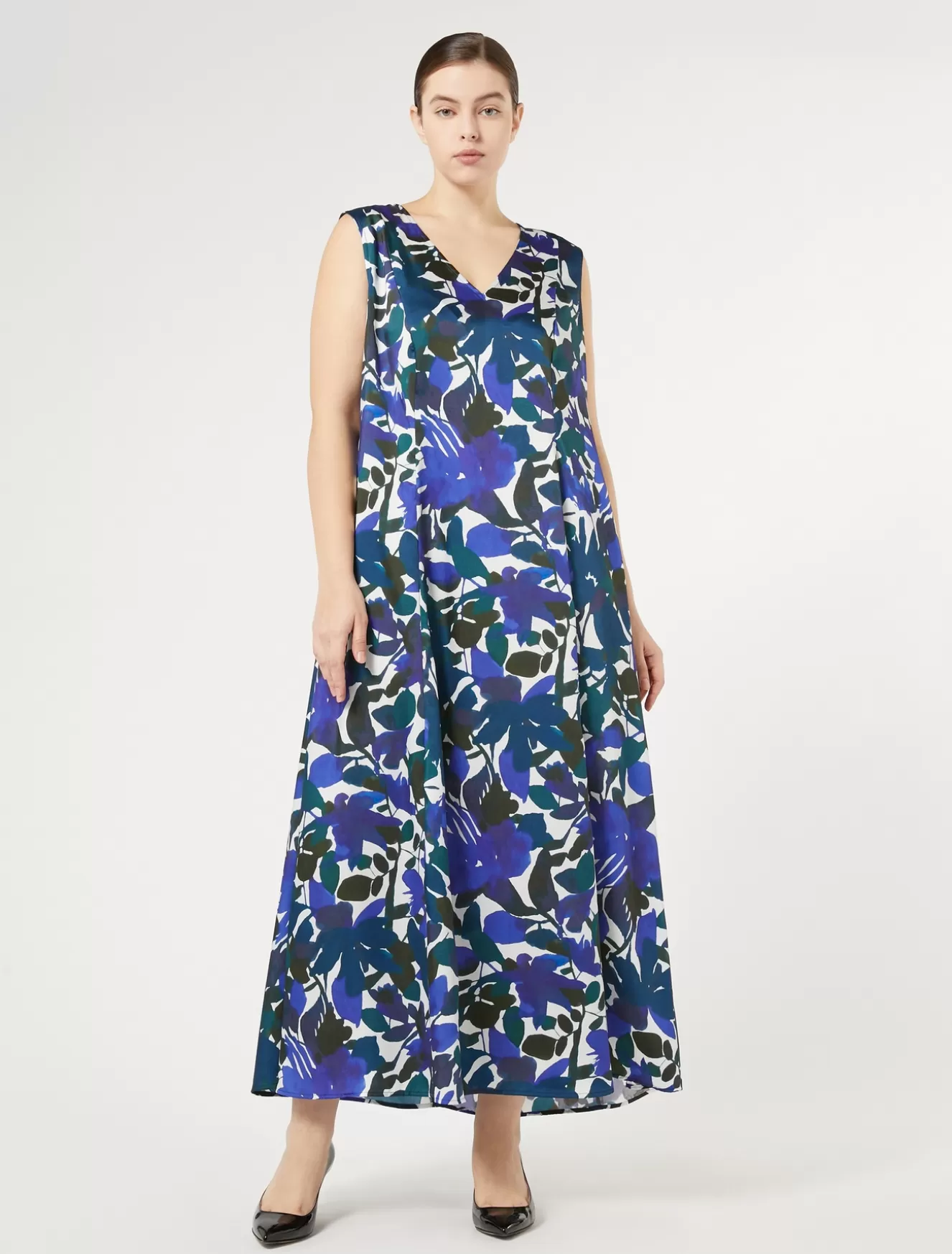 Kleider | Kleider<Marina Rinaldi Kleid aus Twill SCHWARZ