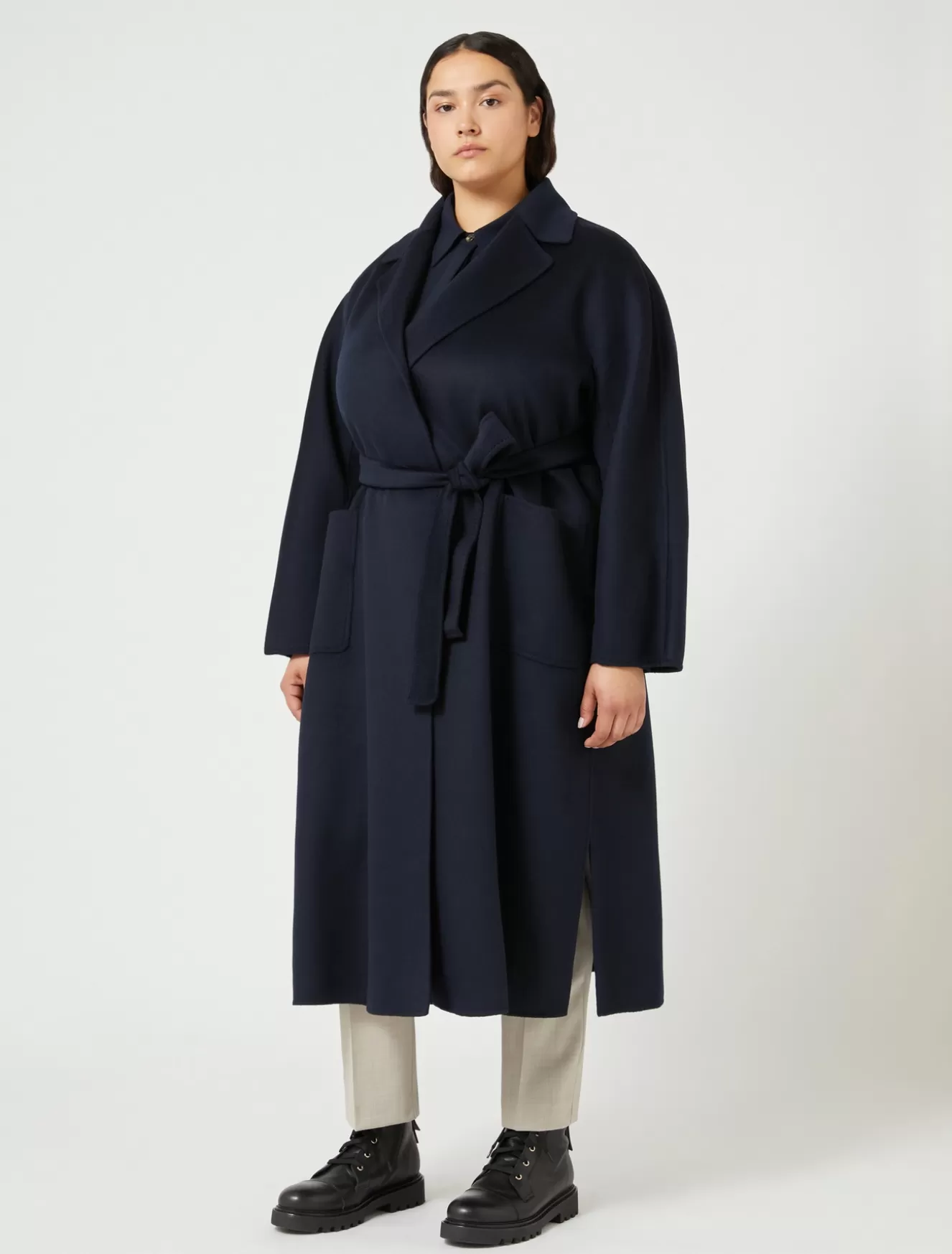 Mäntel & Trenchcoats | Mäntel & Trenchcoats<Marina Rinaldi Mantel aus Doppelgewebe aus reiner Wolle ULTRAMARINE