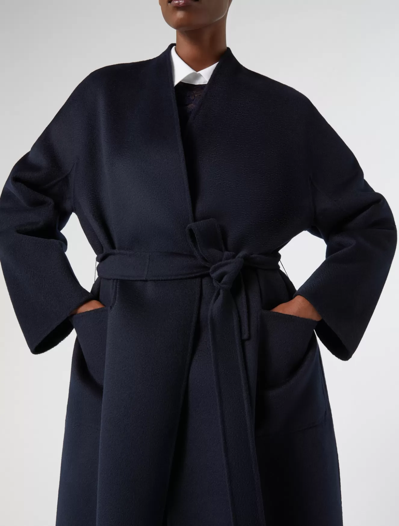 Mäntel & Trenchcoats | Mäntel & Trenchcoats<Marina Rinaldi Mantel aus Doppelgewebe aus reiner Wolle NACHTBLAU