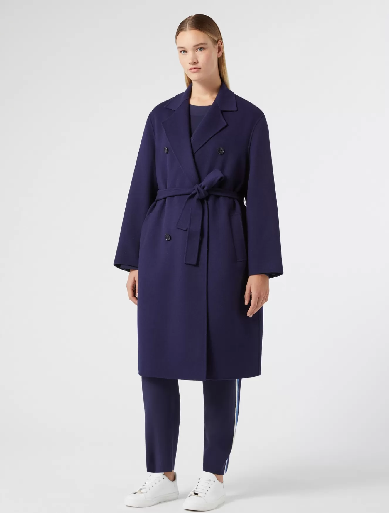 Mäntel & Trenchcoats | Mäntel & Trenchcoats<Marina Rinaldi Mantel aus doppellagigem Wollgemisch BLAU