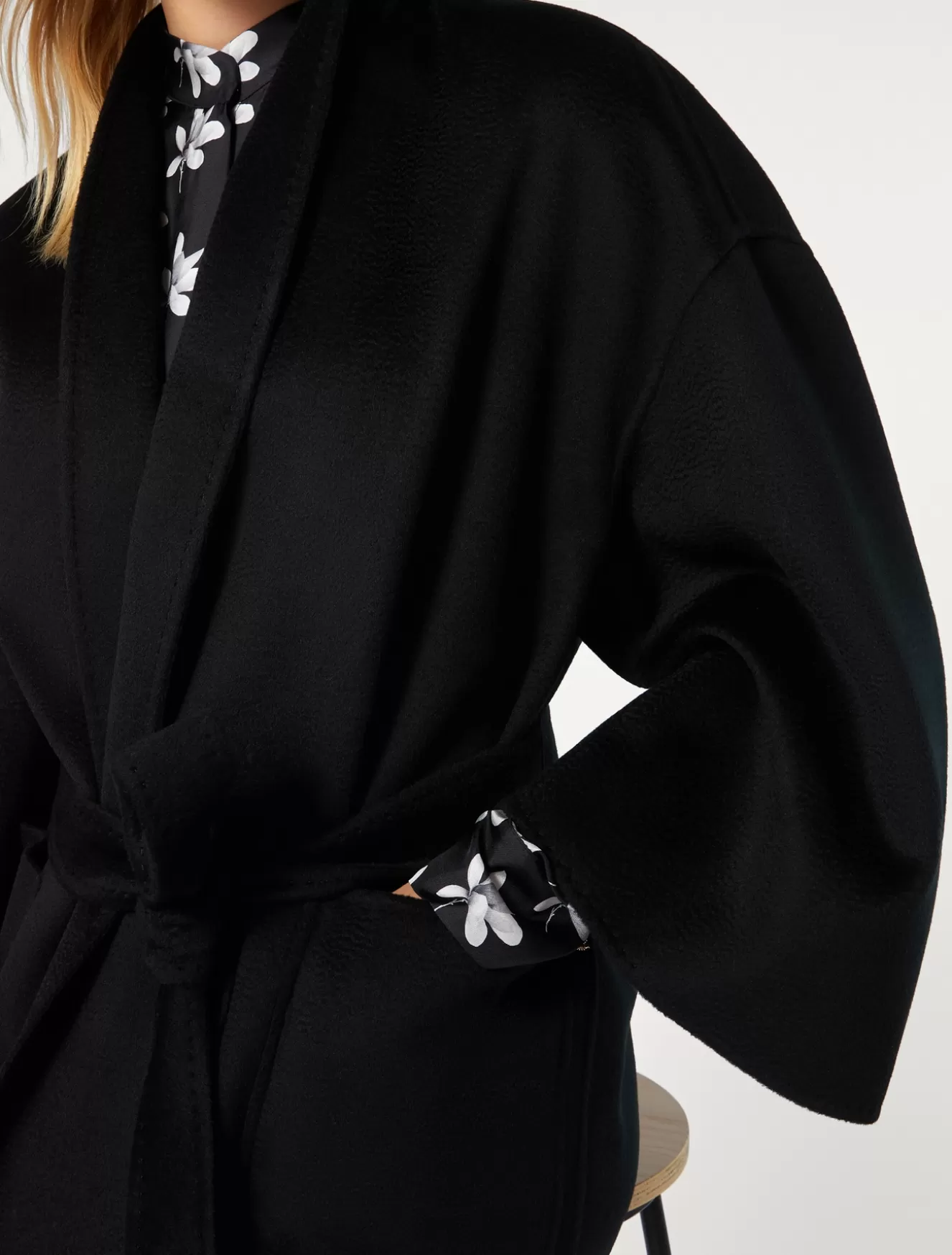 Mäntel & Trenchcoats | Mäntel & Trenchcoats<Marina Rinaldi Mantel aus doppeltem Wollgewebe SCHWARZ