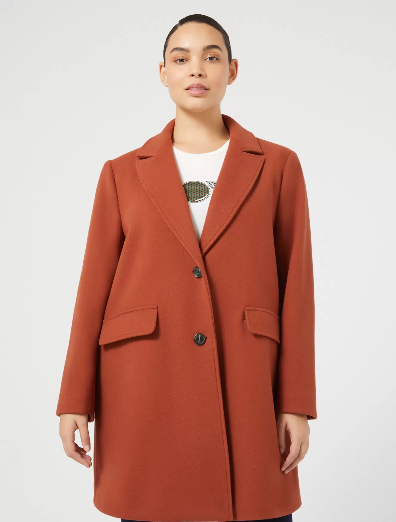 Mäntel & Trenchcoats | Mäntel & Trenchcoats<Marina Rinaldi Mantel aus Stretchjersey MANDARINE