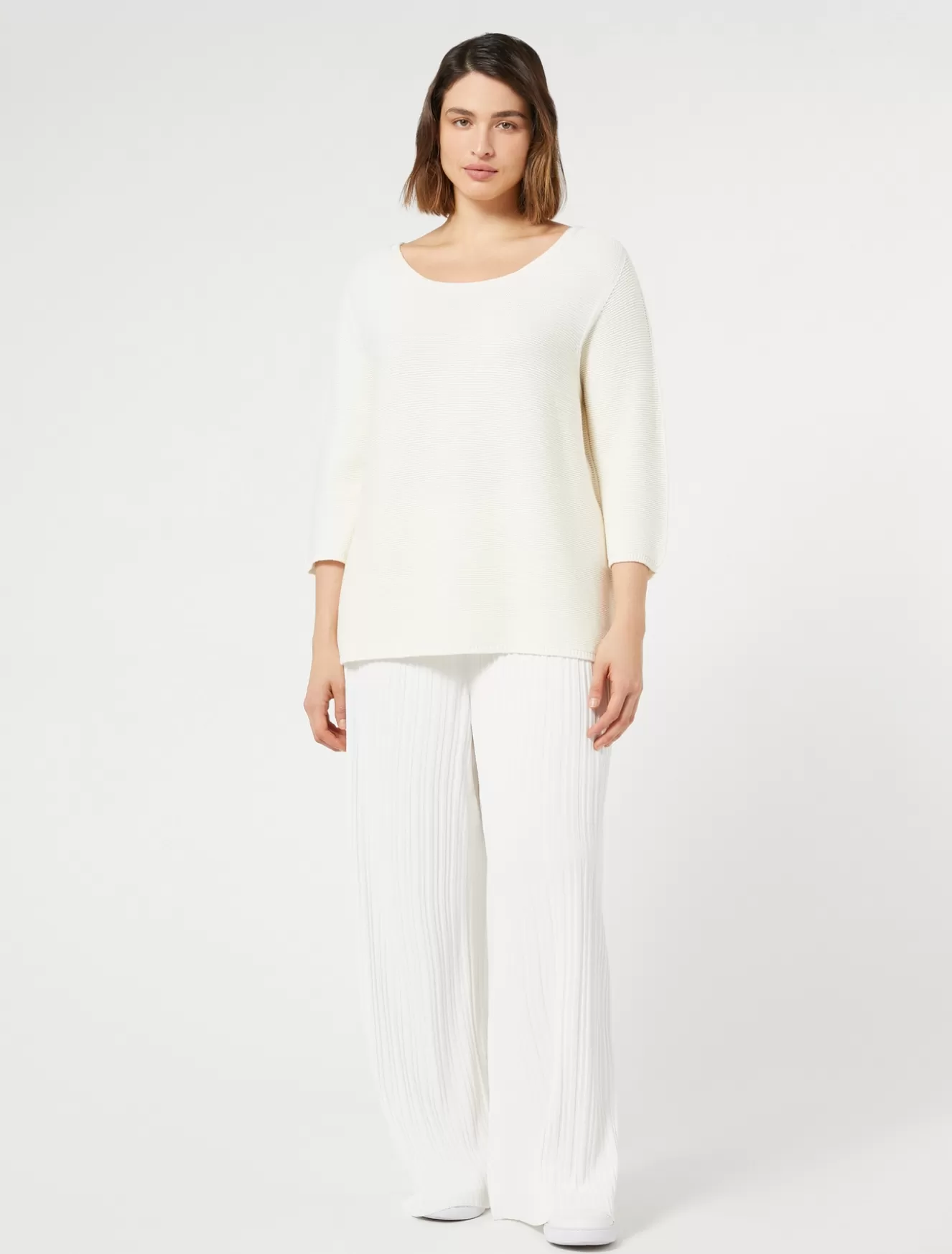 Pullover Und Strickwaren<Marina Rinaldi Pullover aus Baumwolle WEISS
