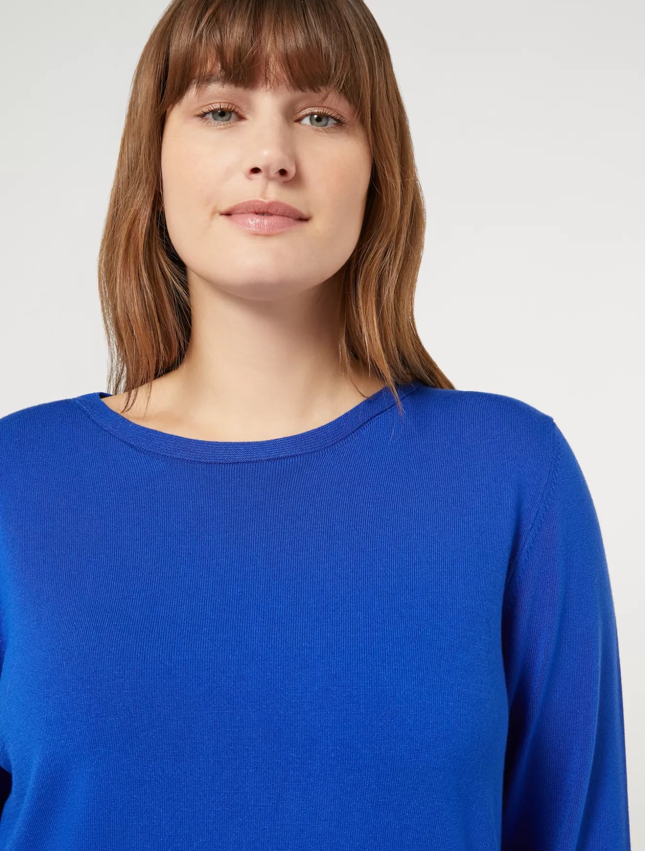 Pullover Und Strickwaren | Pullover Und Strickwaren<Marina Rinaldi Pullover aus Viskose mit Stretchanteil LICHTBLAU