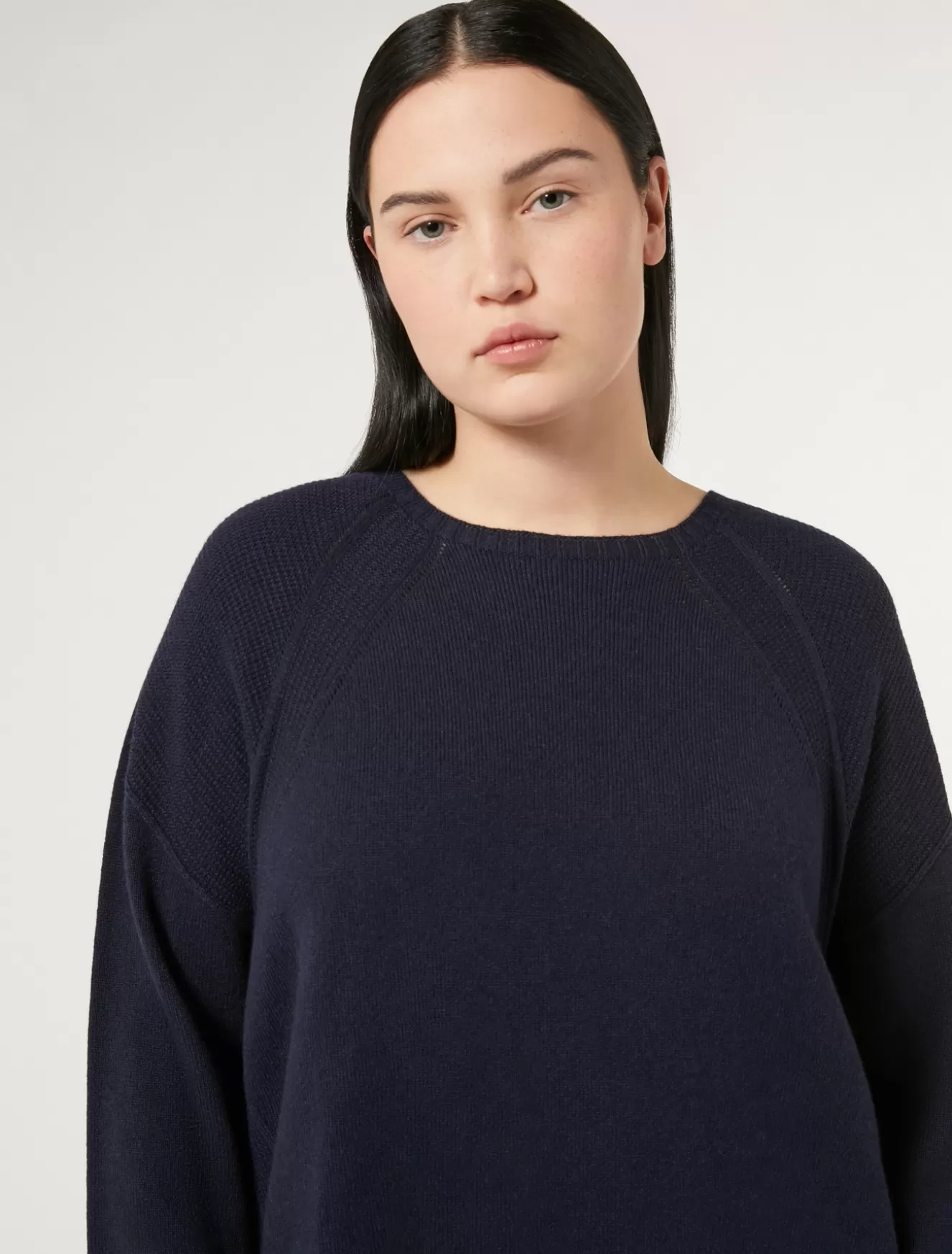 Pullover Und Strickwaren | Pullover Und Strickwaren<Marina Rinaldi Pullover aus Viskose, Wolle und Kaschmir ULTRAMARINE