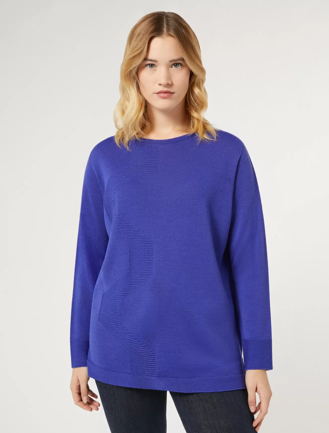 Pullover Und Strickwaren | Pullover Und Strickwaren<Marina Rinaldi Pullover aus Wolle VIOLETT