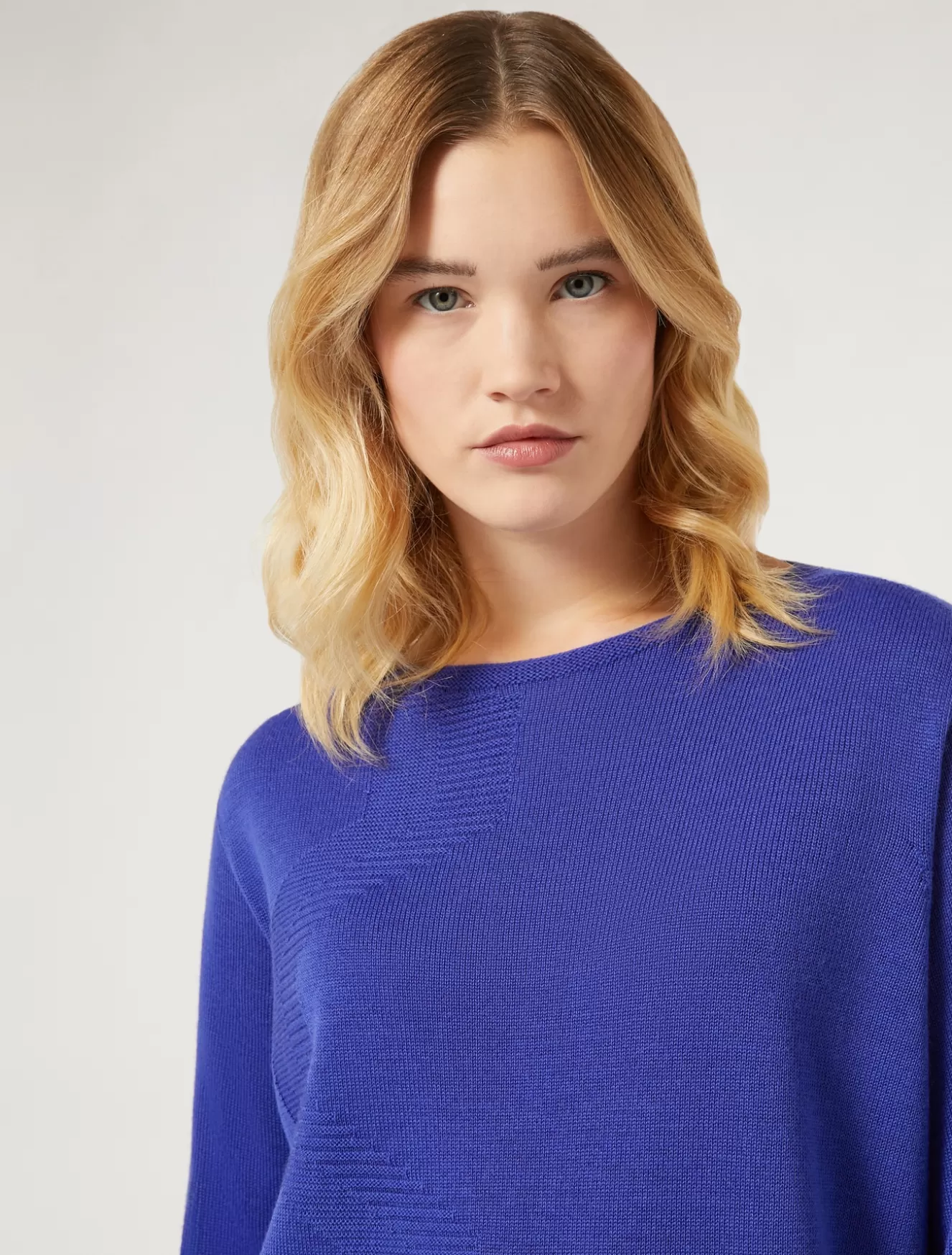 Pullover Und Strickwaren | Pullover Und Strickwaren<Marina Rinaldi Pullover aus Wolle VIOLETT