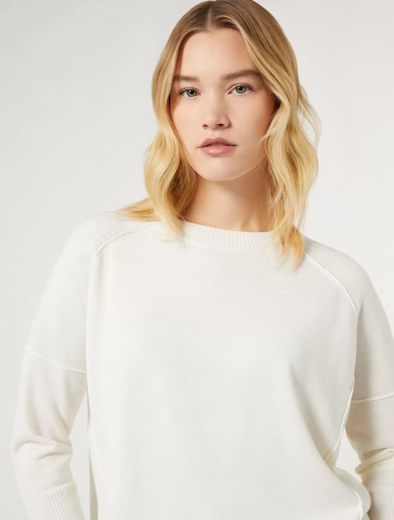 Pullover Und Strickwaren | Pullover Und Strickwaren<Marina Rinaldi Pullover aus Wolle WEISS