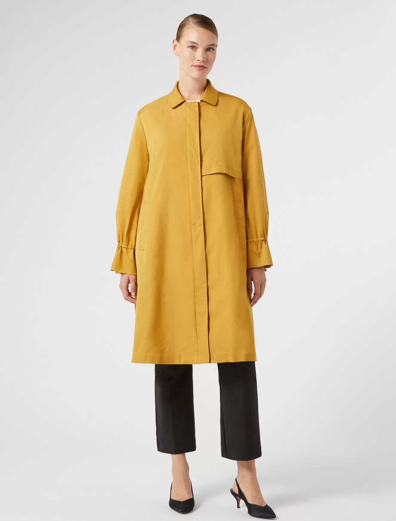 Mäntel & Trenchcoats | Mäntel & Trenchcoats<Marina Rinaldi Regenmantel aus wasserabweisendem Mikrotwill SENF