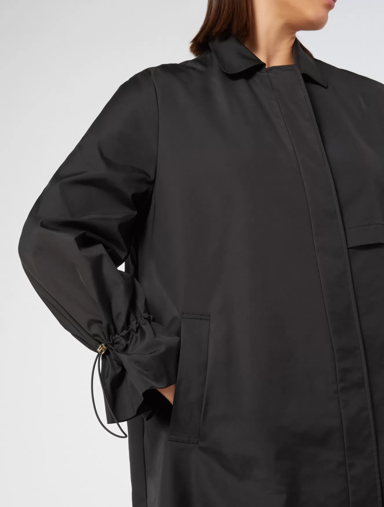 Mäntel & Trenchcoats | Mäntel & Trenchcoats<Marina Rinaldi Regenmantel aus wasserabweisendem Mikrotwill SCHWARZ