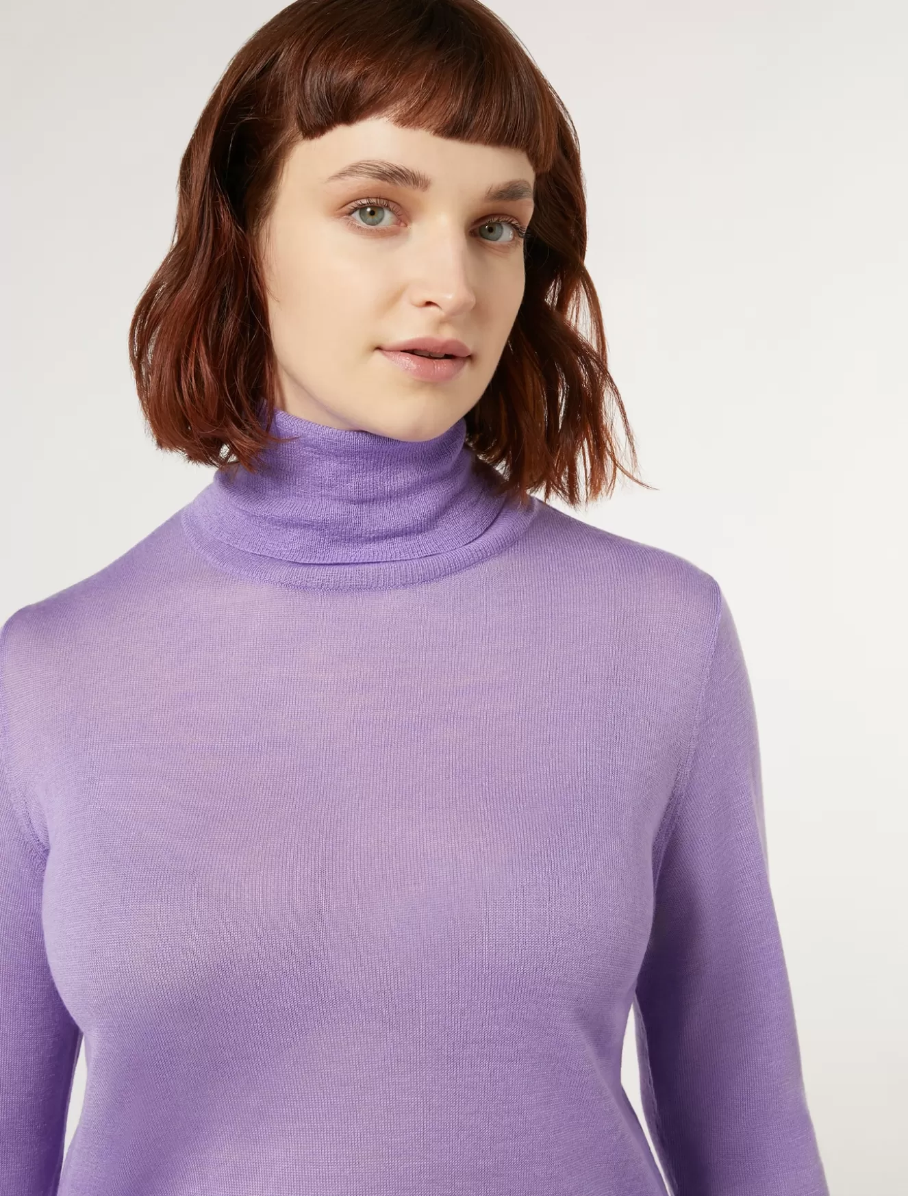 Pullover Und Strickwaren | Pullover Und Strickwaren<Marina Rinaldi Rollkragenpullover aus Wolle und Kaschmir LILA