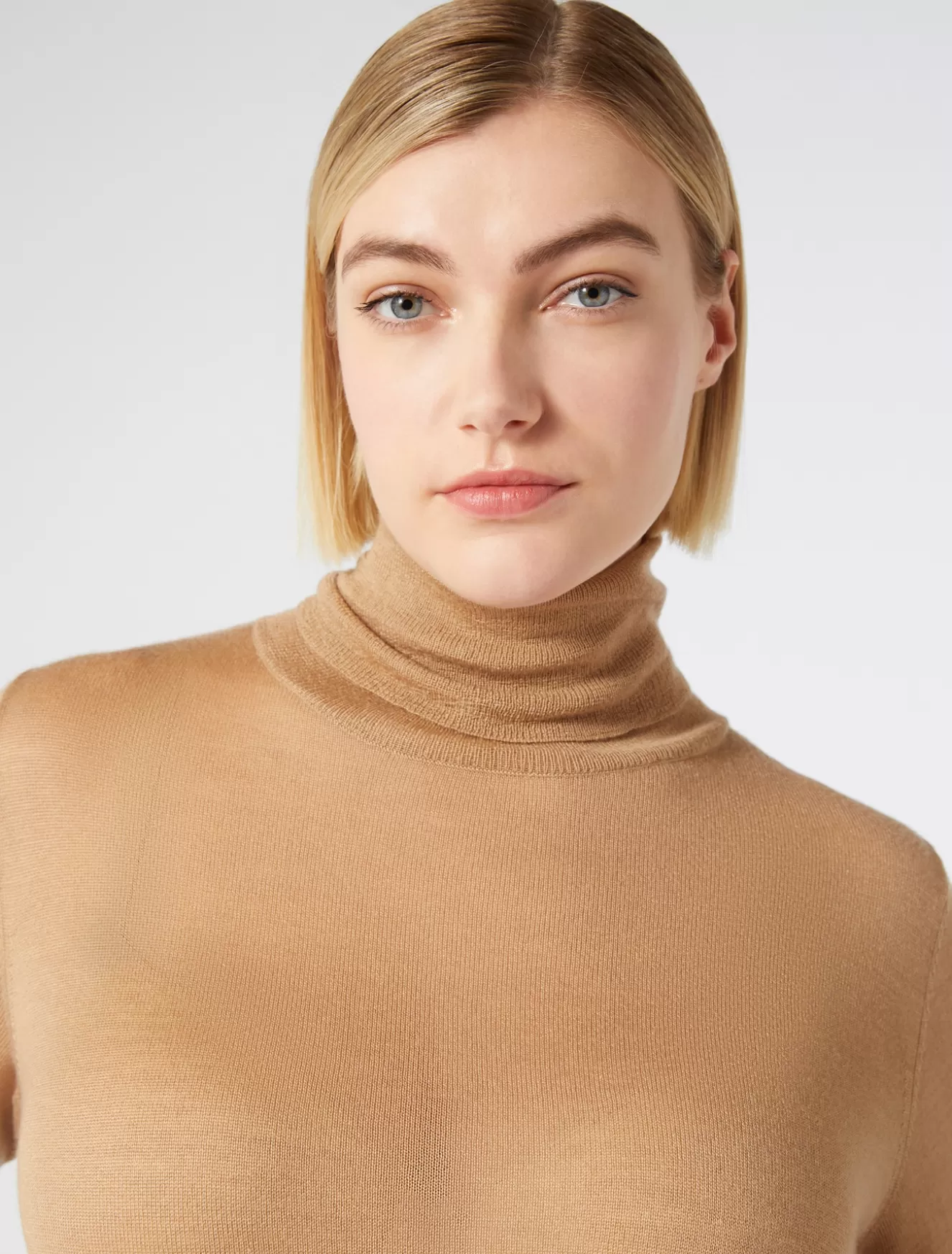 Pullover Und Strickwaren | Pullover Und Strickwaren<Marina Rinaldi Rollkragenpullover aus Wolle und Kaschmir KAMEL
