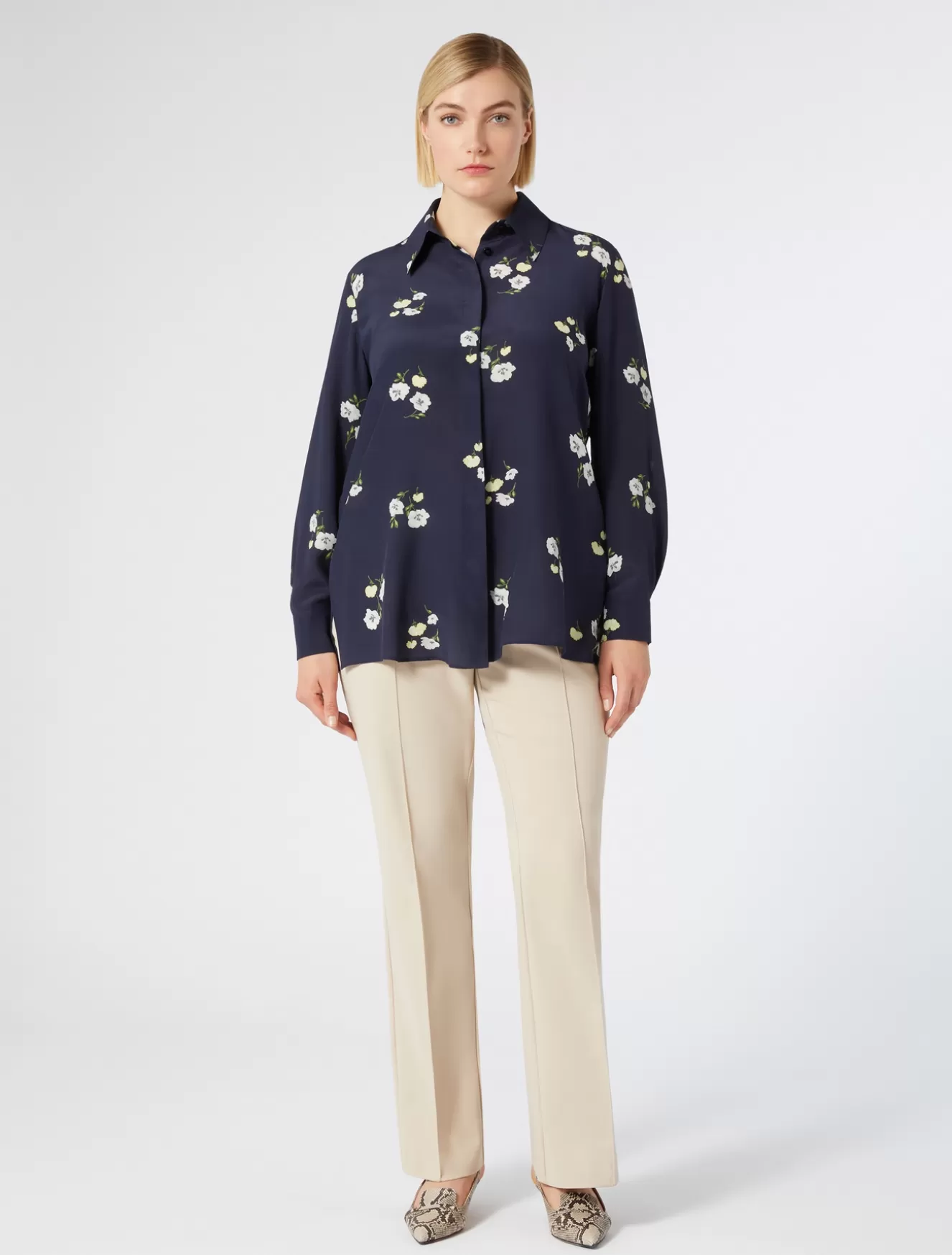 Hosen & Jeans | Hosen & Jeans<Marina Rinaldi Schlaghose aus Baumwollstretch BEIGE