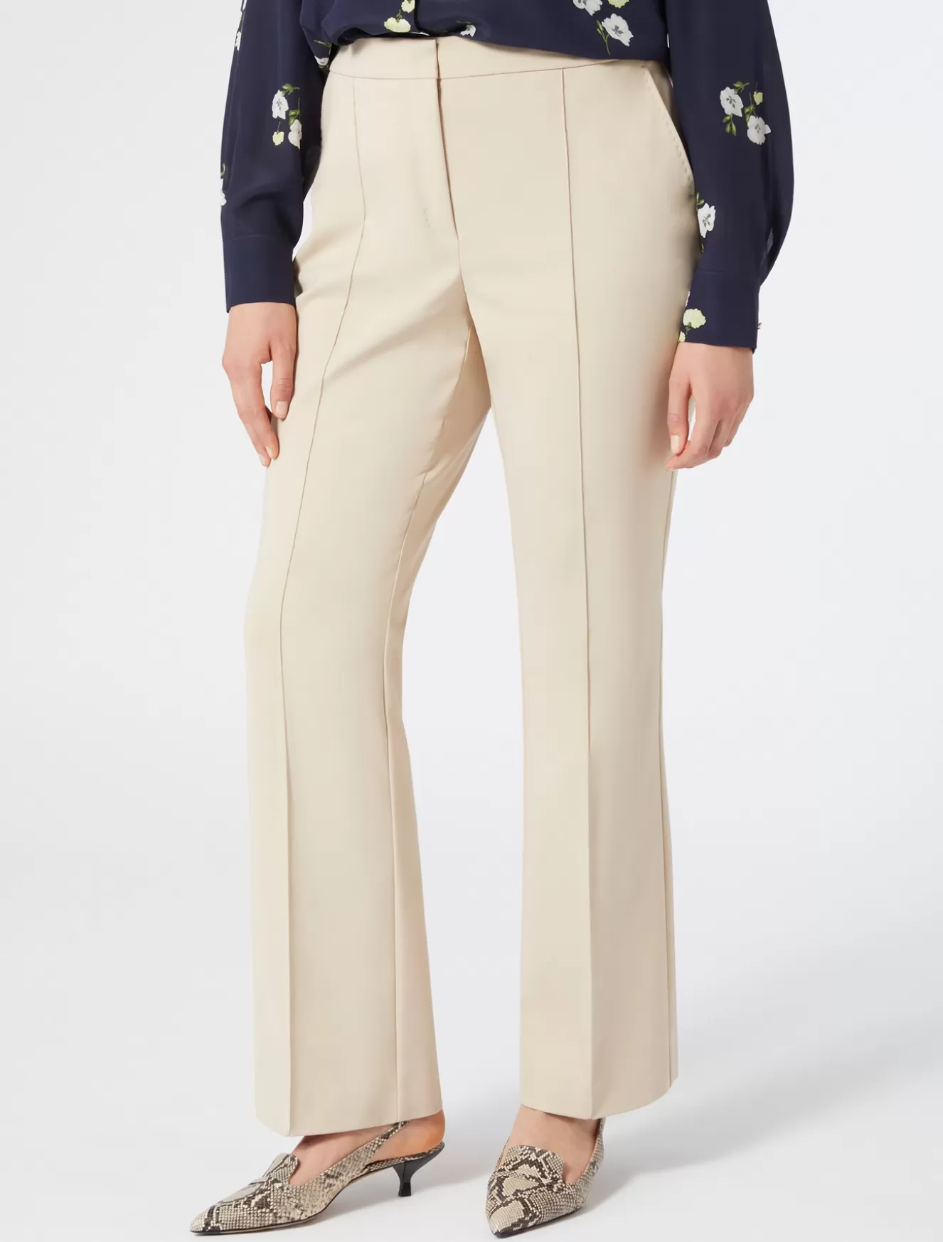 Hosen & Jeans | Hosen & Jeans<Marina Rinaldi Schlaghose aus Baumwollstretch BEIGE