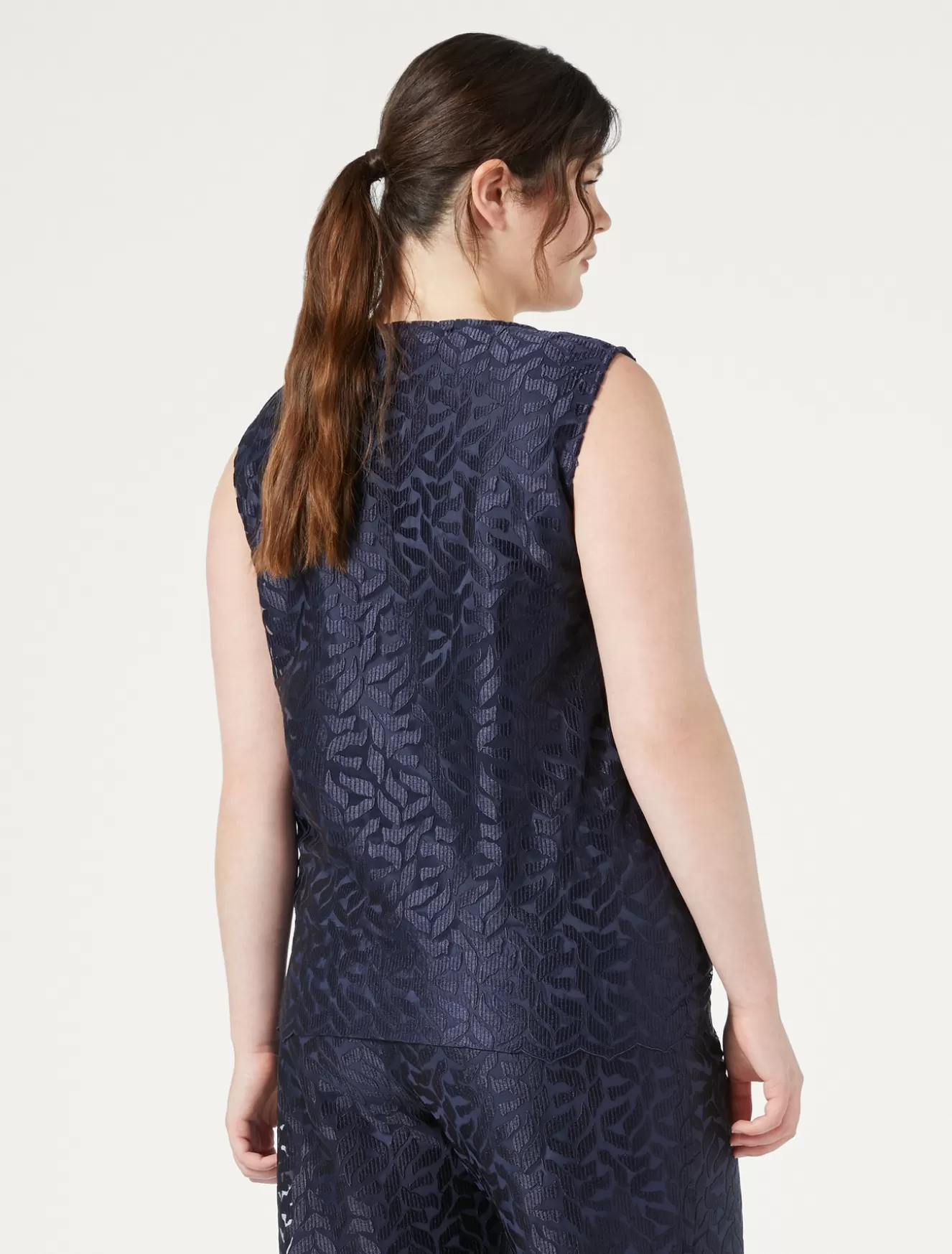 Blusen | Blusen<Marina Rinaldi Top aus besticktem Tüll ULTRAMARINE