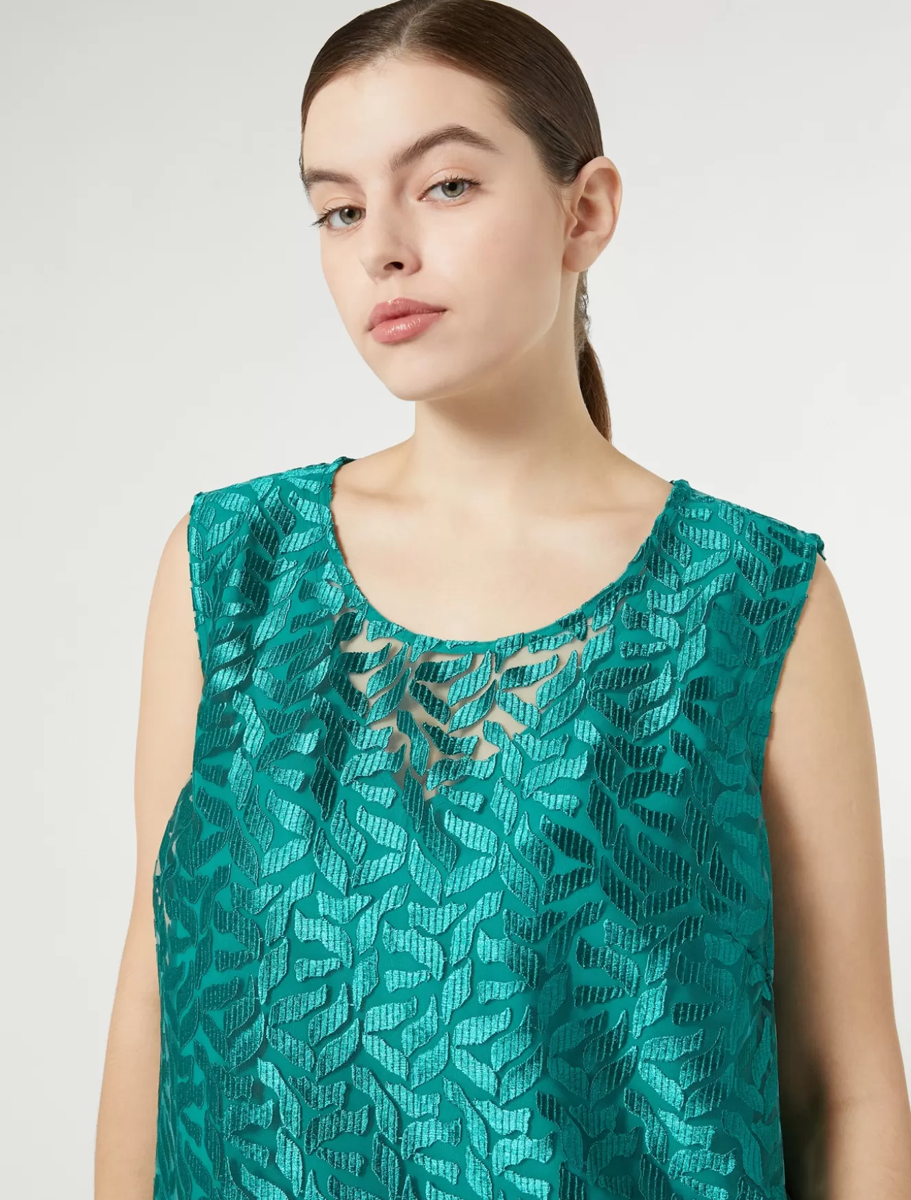 Blusen | Blusen<Marina Rinaldi Top aus besticktem Tüll JADE