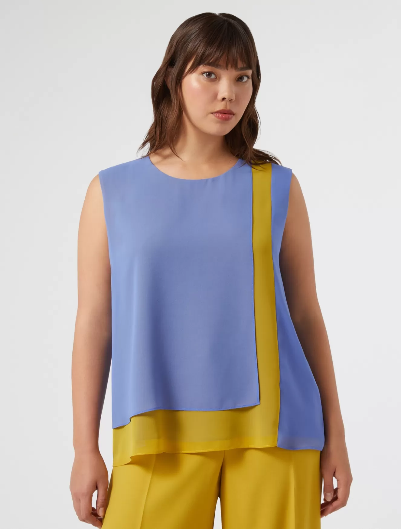 Blusen | Blusen<Marina Rinaldi Top aus Georgette AVIO