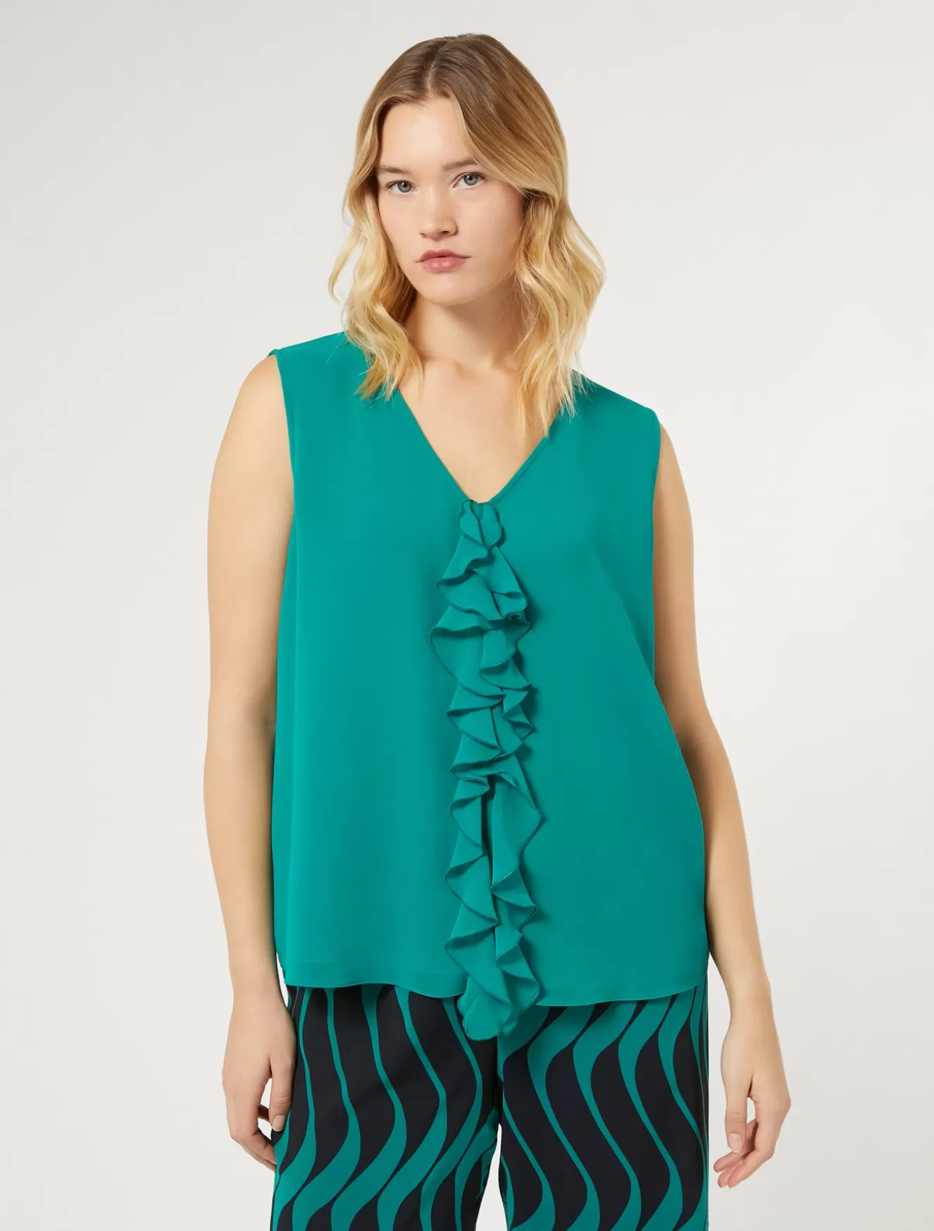 Blusen | Blusen<Marina Rinaldi Top aus Georgette JADE