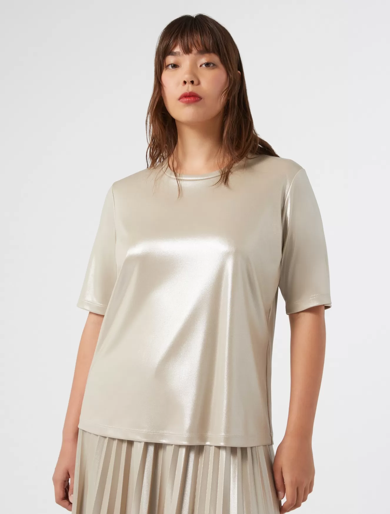 Tops & T-shirts | Tops & T-shirts<Marina Rinaldi T-Shirt aus Jersey SAND