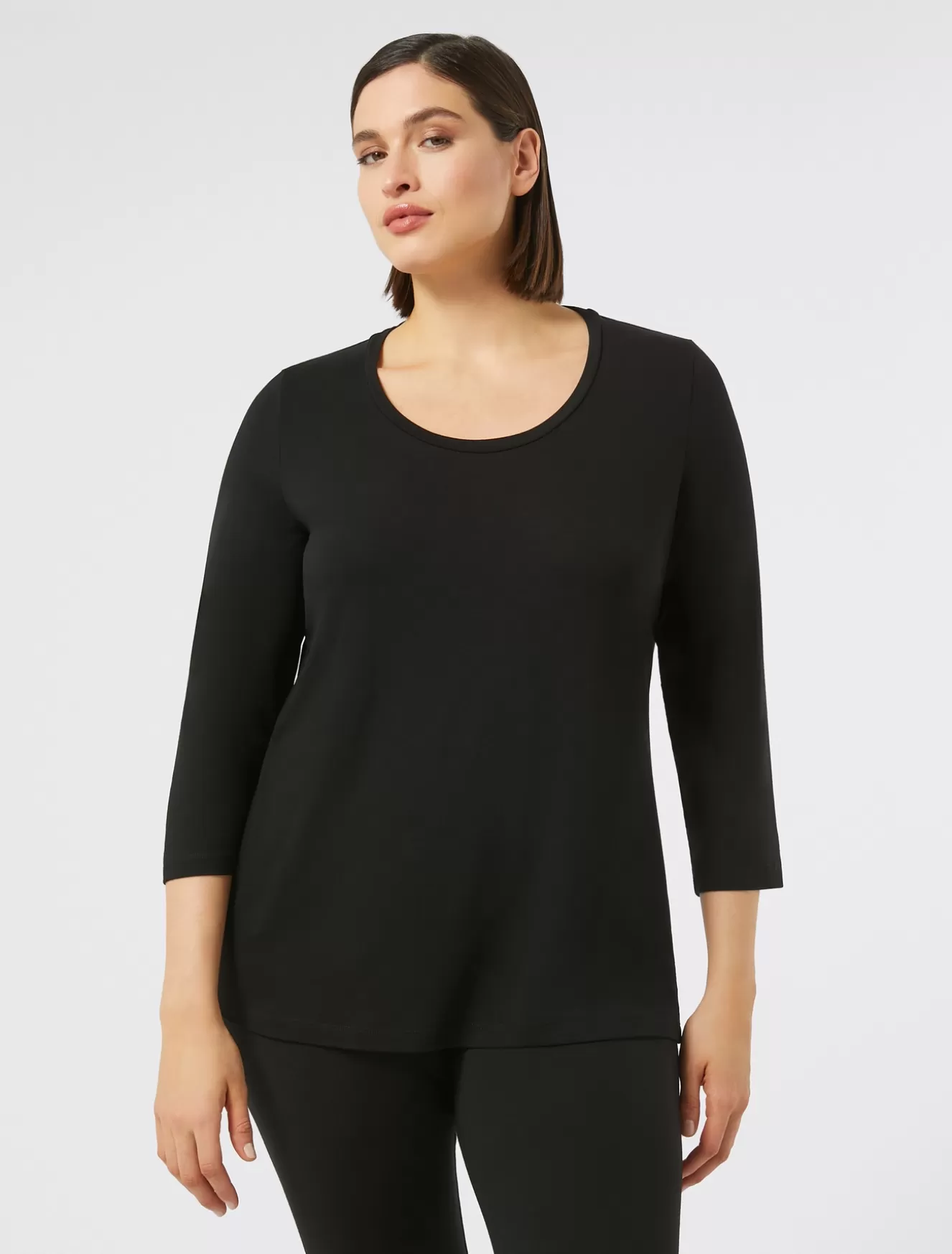Tops & T-shirts | Tops & T-shirts<Marina Rinaldi T-Shirt aus Jersey SCHWARZ