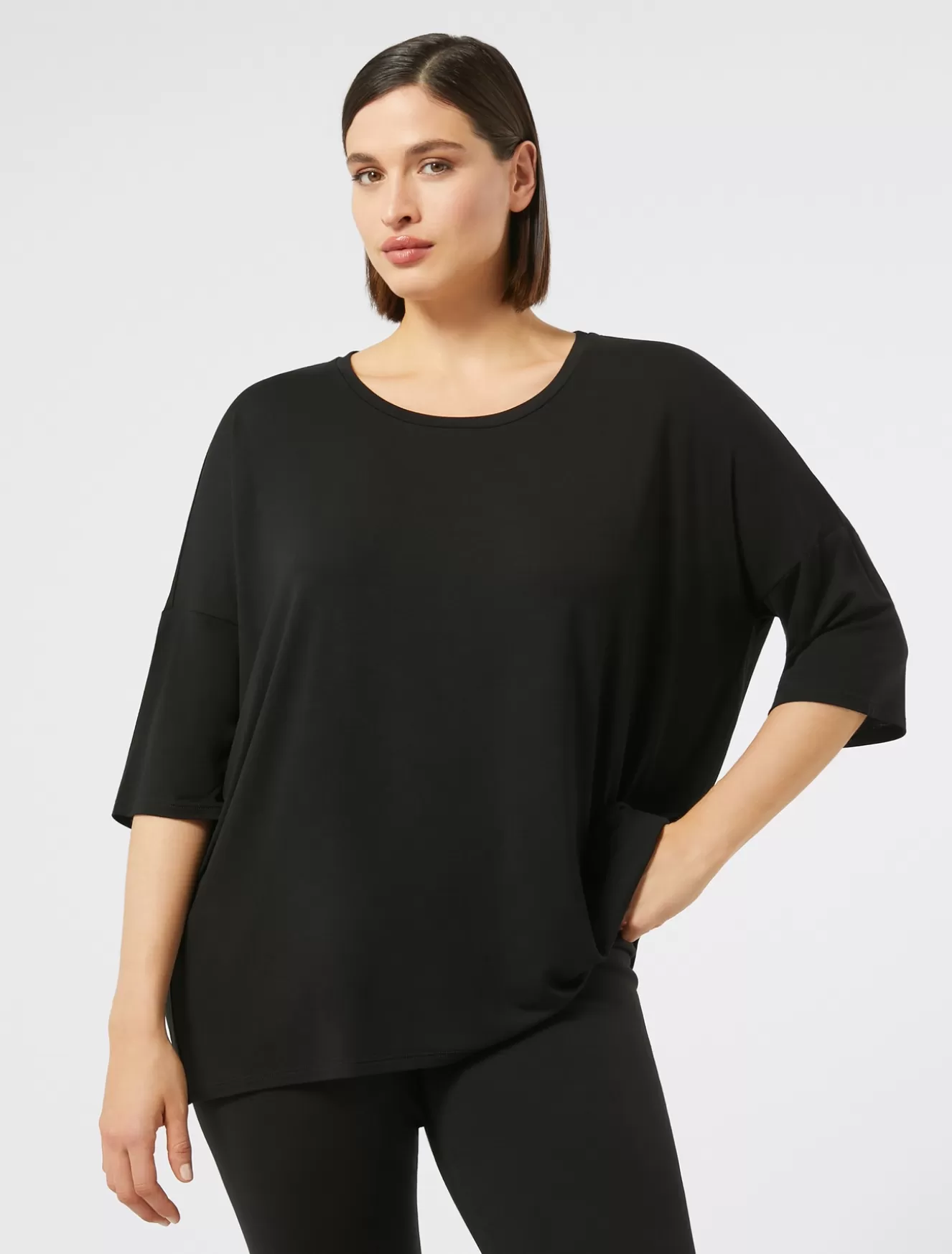 Tops & T-shirts | Tops & T-shirts<Marina Rinaldi T-Shirt aus Jersey SCHWARZ