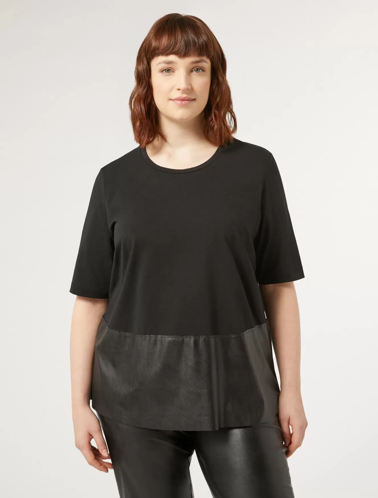 Tops & T-shirts | Tops & T-shirts<Marina Rinaldi T-Shirt aus Jersey SCHWARZ