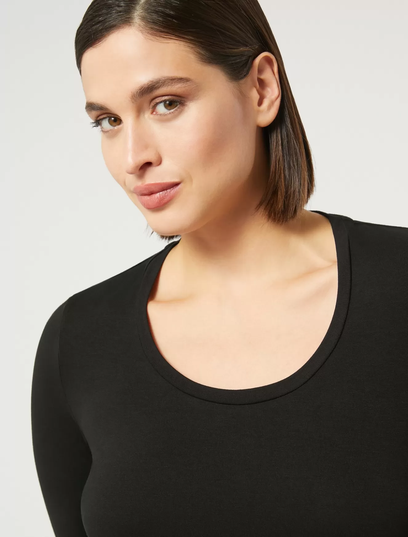 Tops & T-shirts | Tops & T-shirts<Marina Rinaldi T-Shirt aus Jersey SCHWARZ