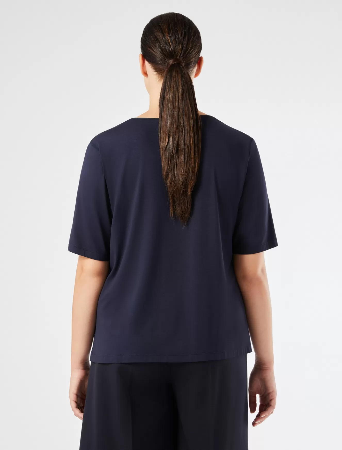 Tops & T-shirts | Tops & T-shirts<Marina Rinaldi T-Shirt aus Jersey, Acetat und Seide ULTRAMARINE