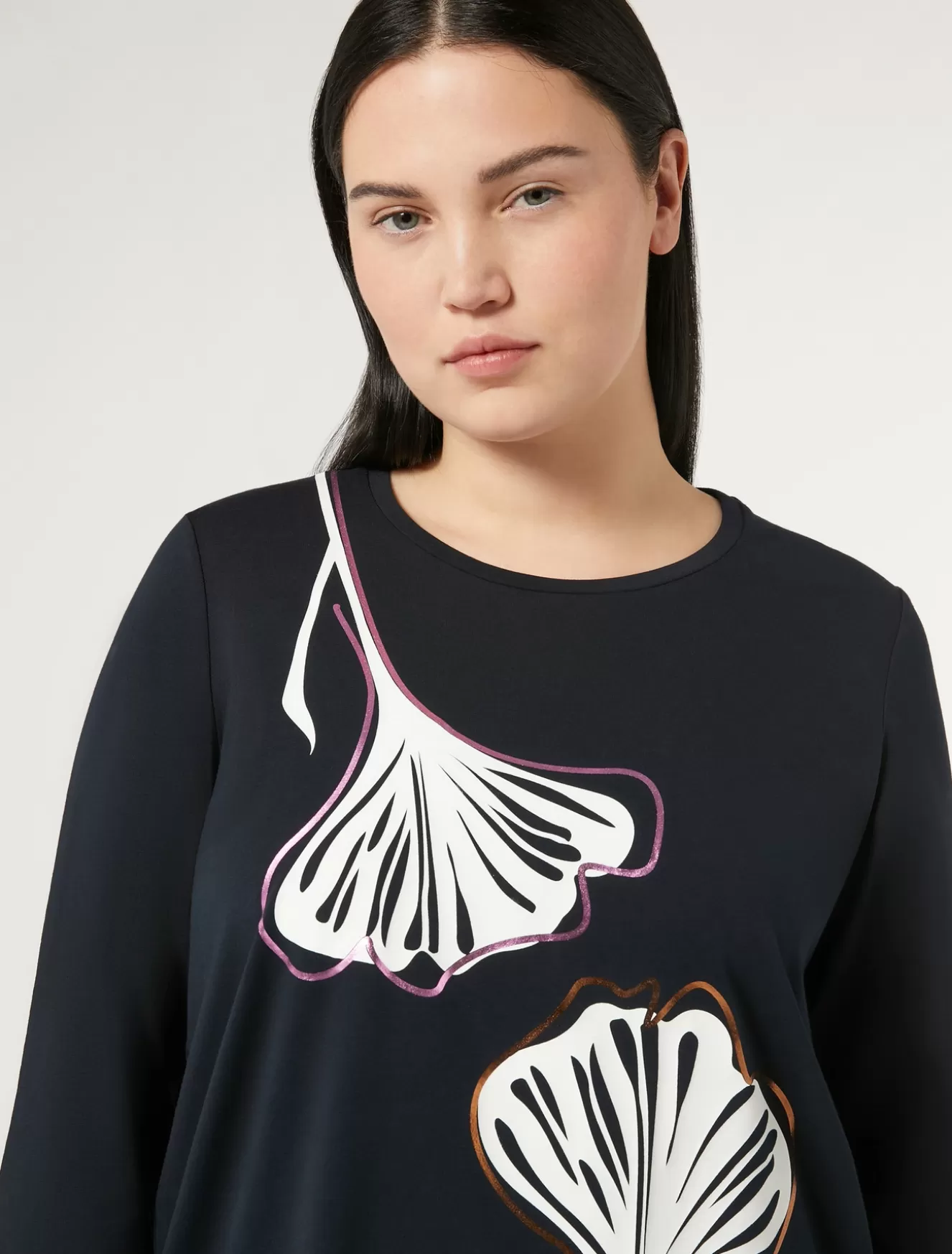 Tops & T-shirts | Tops & T-shirts<Marina Rinaldi T-Shirt aus Stretch-Baumwolljersey ULTRAMARINE