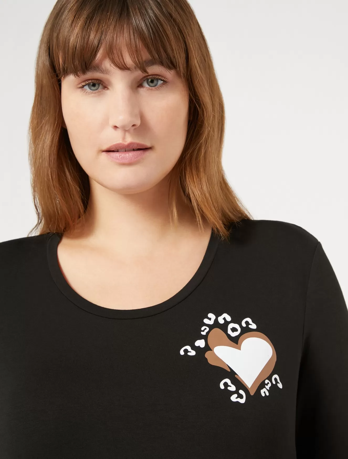 Tops & T-shirts | Tops & T-shirts<Marina Rinaldi T-Shirt aus Stretch-Viskose-Jersey SCHWARZ