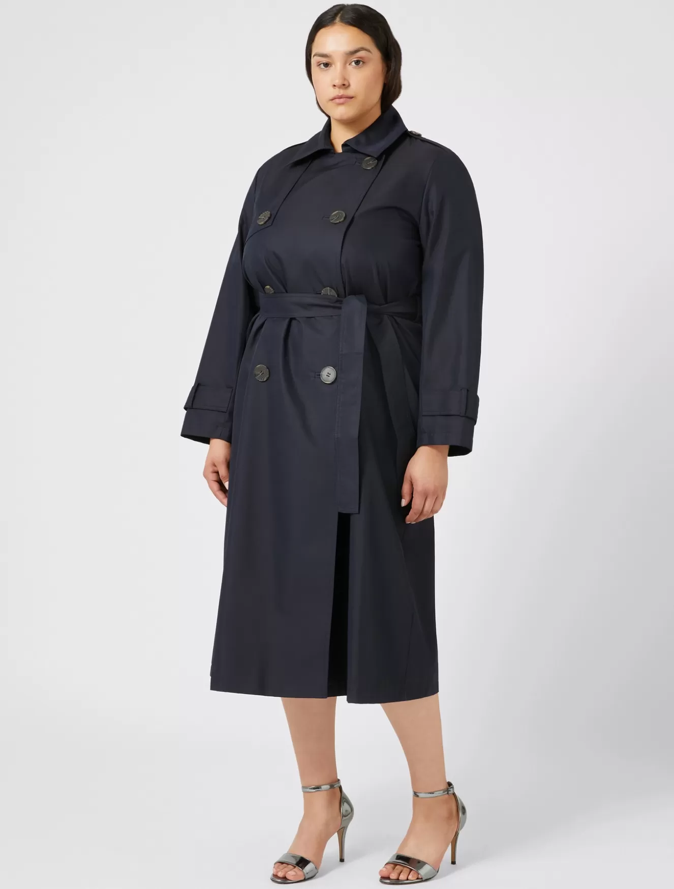 Mäntel & Trenchcoats | Mäntel & Trenchcoats<Marina Rinaldi Wasserabweisender Trenchcoat aus Baumwollgemisch NACHTBLAU