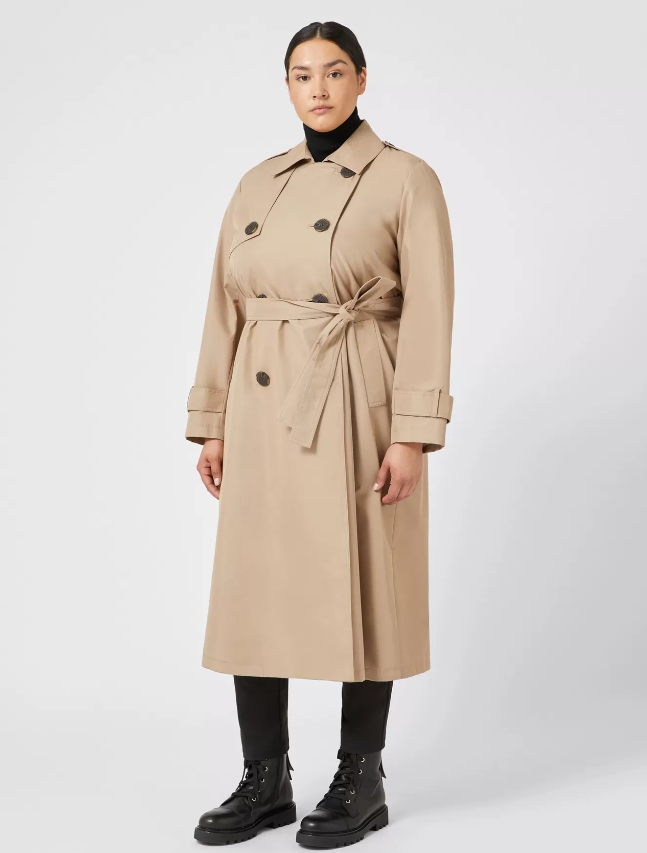 Mäntel & Trenchcoats | Mäntel & Trenchcoats<Marina Rinaldi Wasserabweisender Trenchcoat aus Baumwollgemisch KHAKI