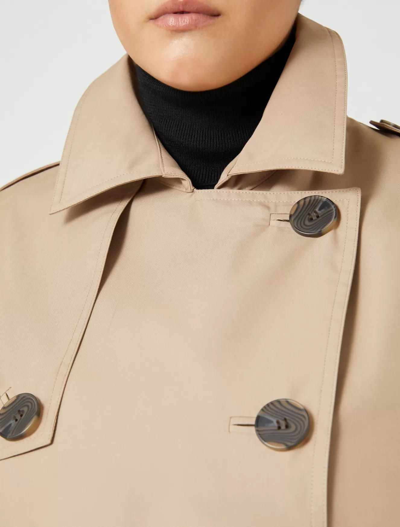 Mäntel & Trenchcoats | Mäntel & Trenchcoats<Marina Rinaldi Wasserabweisender Trenchcoat aus Baumwollgemisch KHAKI