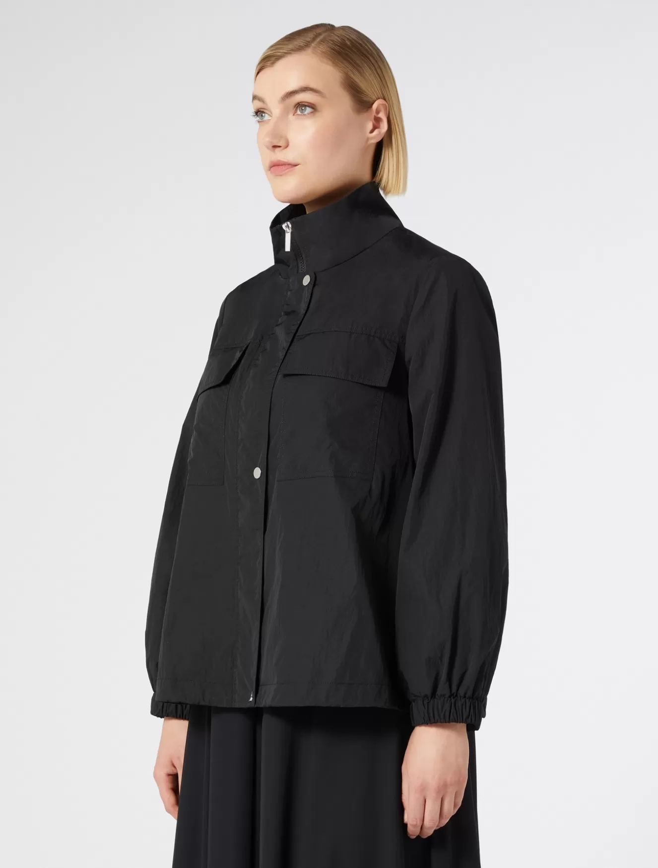 Mäntel & Trenchcoats | Mäntel & Trenchcoats<Marina Rinaldi Wasserdichte Jacke aus Nylon-Canvas SCHWARZ