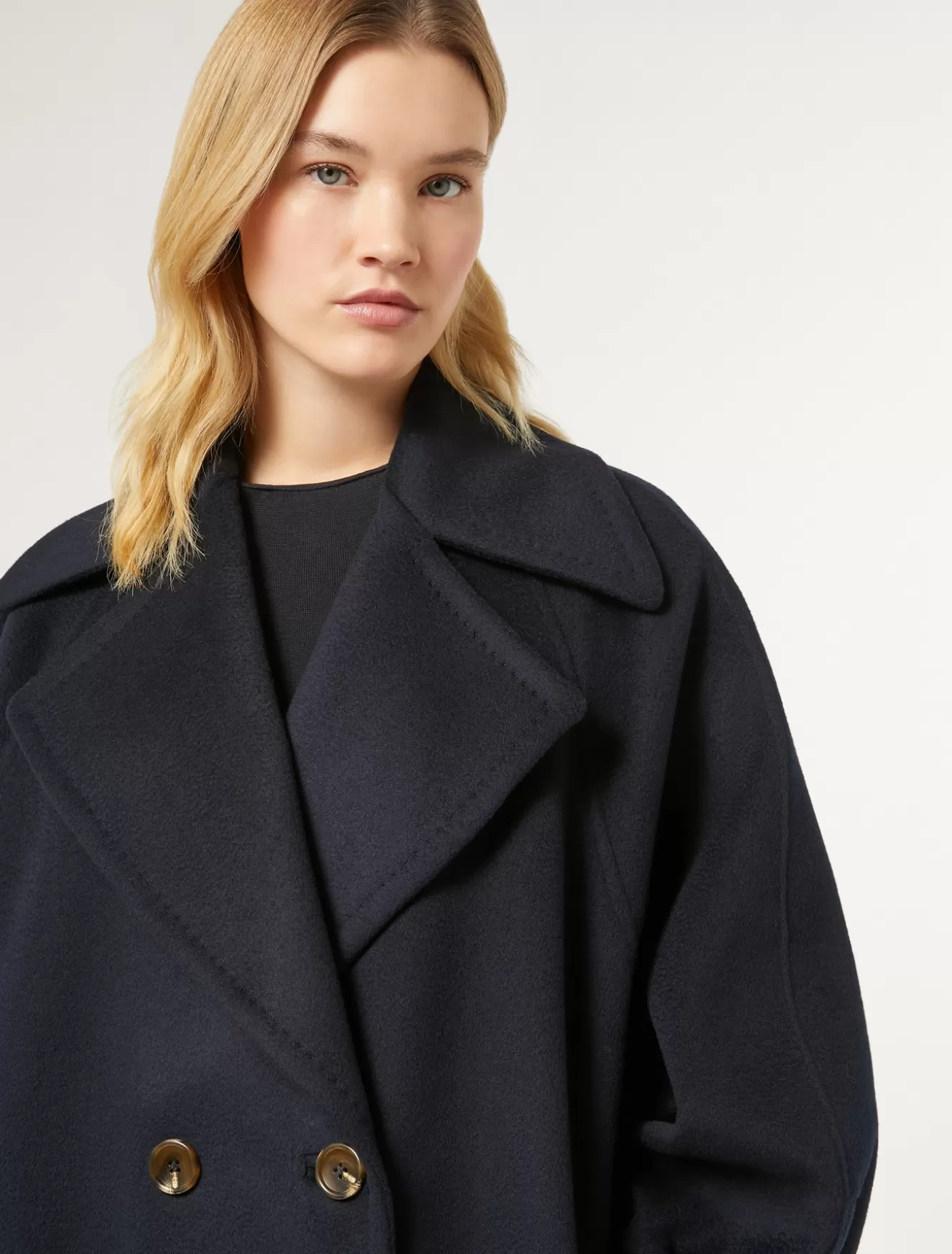 Mäntel & Trenchcoats | Mäntel & Trenchcoats<Marina Rinaldi Winterjacke aus doppeltem Wollgewebe NACHTBLAU