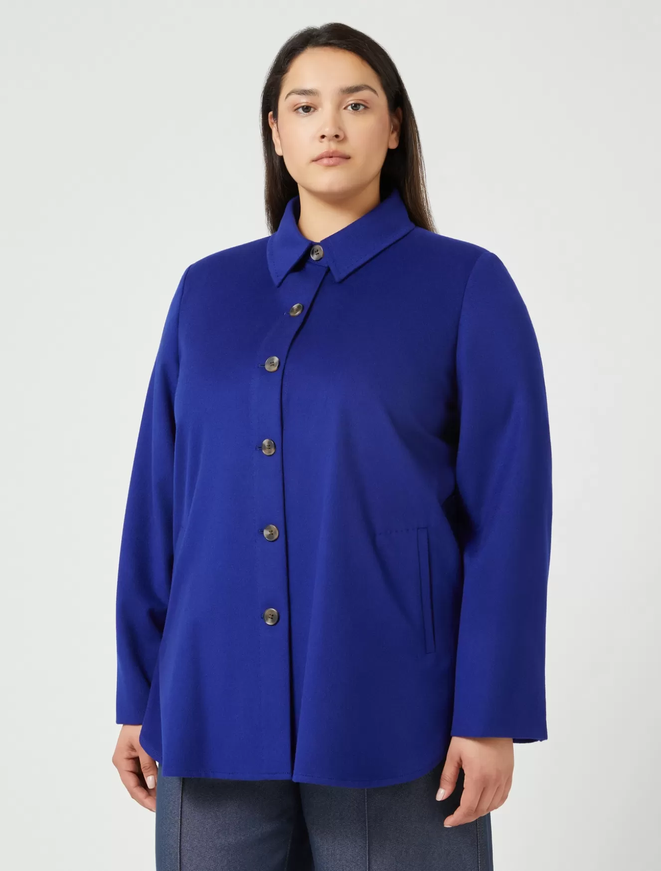 Jacken & Blazer | Jacken & Blazer<Marina Rinaldi Wolllodenblazer NACHTBLAU