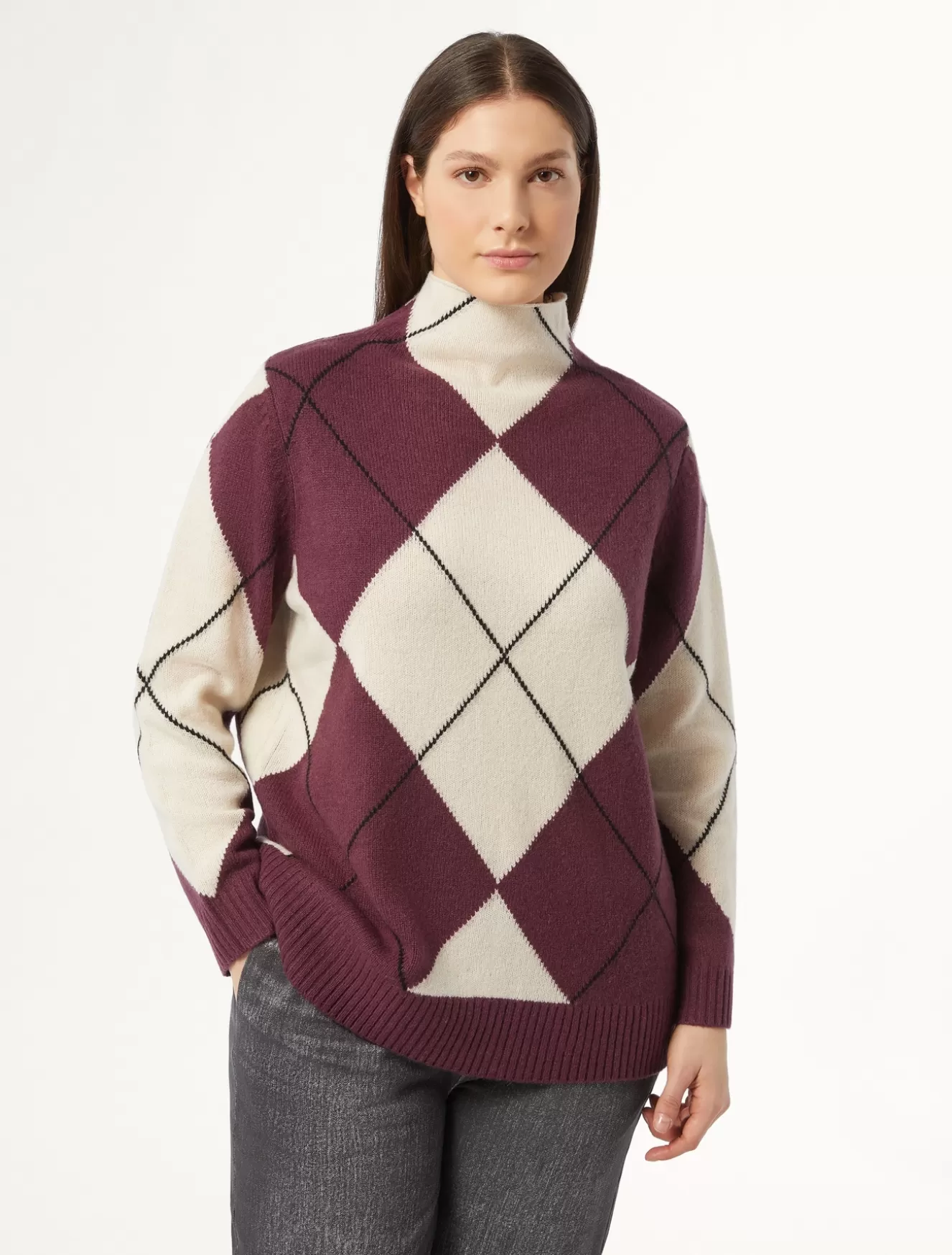 Pullover Und Strickwaren | Pullover Und Strickwaren<Marina Rinaldi Wollpullover BORDEAUX
